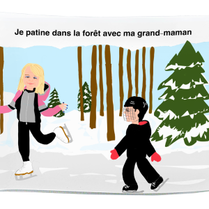 Je patine dans la forêt avec ma grand-maman