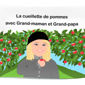 La cueillette de pommes avec Grand-maman