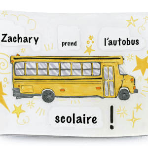 Zachary prend l'autobus scolaire!